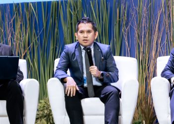 Executive Vice President Aneka Energi Baru Terbarukan PLN, Daniel K.F. Tampubolon, menyampaikan bahwa pemanfaatan teknologi menjadi bagian intergral dalam strategi percepatan transisi energi nasional. (Divkom PLN Pusat)