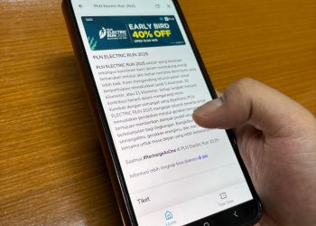 Ilustrasi salah seorang peserta ketika melakukan pembelian tiket early bird PLN Electric Run 2025 melalui aplikasi PLN Mobile. (PenaTerkini.co.id/Divkom PLN Pusat)