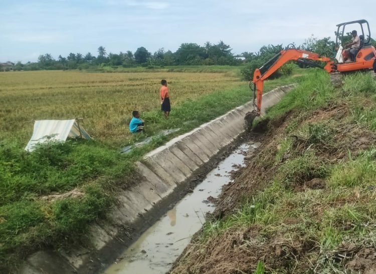 Irigasi Sekunder yang menjadi "jantung" bagi warga petani di 2 Kecamatan, Kabupaten Sedang Bedagai. (PenaTerkini.co.id)