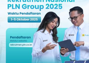 PLN membuka rekrutmen nasional PLN Group yang diperuntukkan bagi pelamar lulusan Diploma 3 (D3), Sarjana/Diploma 4 (S1/D4), dan Magister (S2) yang dibuka sampai dengan 5 Oktober 2025 melalui situs resmi rekrutmen.pln.co.id. (Divkom PLN Pusat)