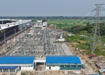 Tampak udara gardu induk 150 kilovolt (kV) yang menjadi suplai utama listrik bagi PT Labuan Baja Indonesia, serta infrastruktur penting dalam memperkuat pasokan listrik kawasan industri Cikande, Kabupaten Serang, Banten. (Divkom PLN Pusat)