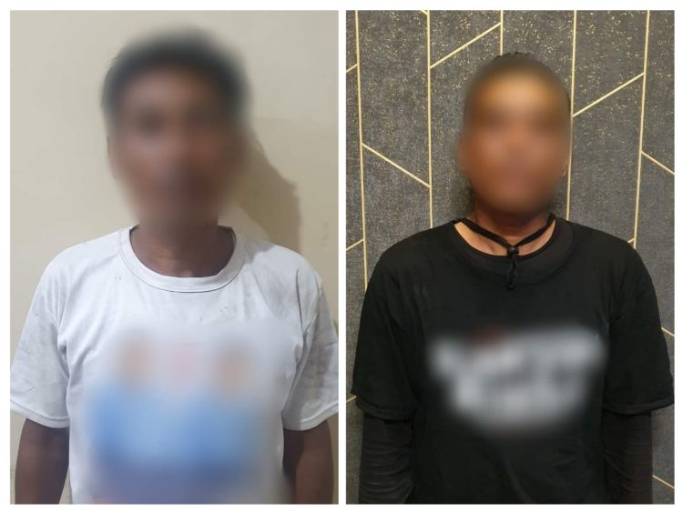 Dua Tersangka Pelaku Pemblokiran Pantura Diamankan di Polresta Pati. (Dok. Humas Polresta Pati)