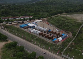 Tampak udara unit PLTD Krueng Raya, Kabupaten Aceh Besar dengan total kapasitas 15 MW. (Divkom PLN Pusat)